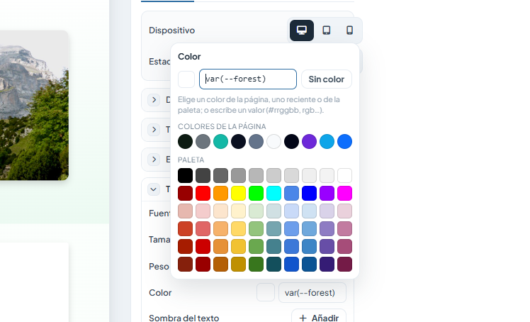 Selector de color